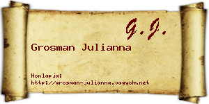 Grosman Julianna névjegykártya
